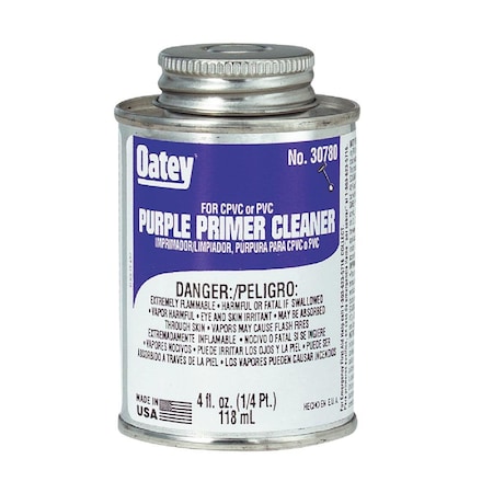 Oatey 4 Oz. Purple Pipe and Fitting Primer/Cleaner for PVC/CPVC 30780